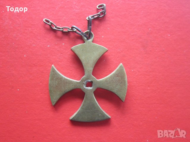 Голям стар немски бронзов кръст , снимка 5 - Колекции - 28230594