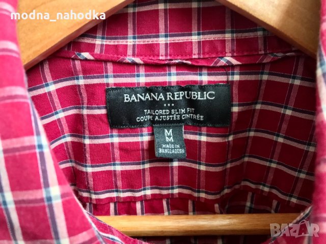 Червена карирана риза BANANA REPUBLIC, снимка 2 - Ризи - 34912927