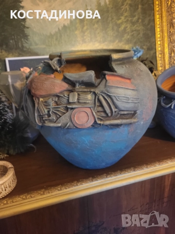 Големи делви с дървени еластични орнаменти , снимка 3 - Саксии и кашпи - 52982403