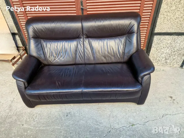 Диван от естествена кожа- двойка