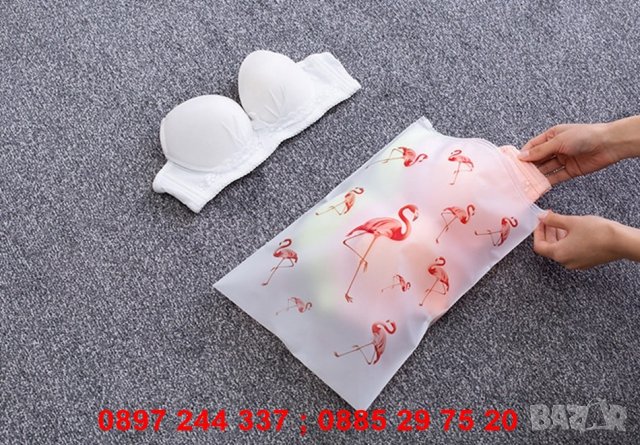 Водоустойчиви пликове за дрехи или козметика с апликации, снимка 9 - Други стоки за дома - 28269385