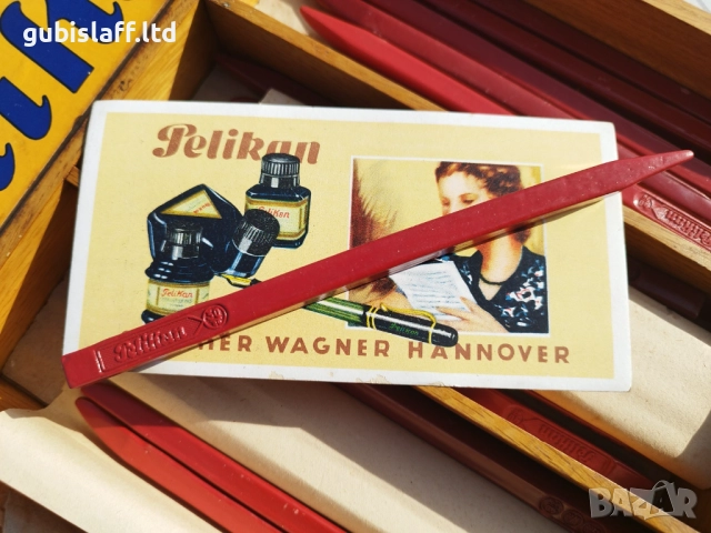 Стар червен восък PELIKAN, 1940 - те, снимка 2 - Антикварни и старинни предмети - 52577433