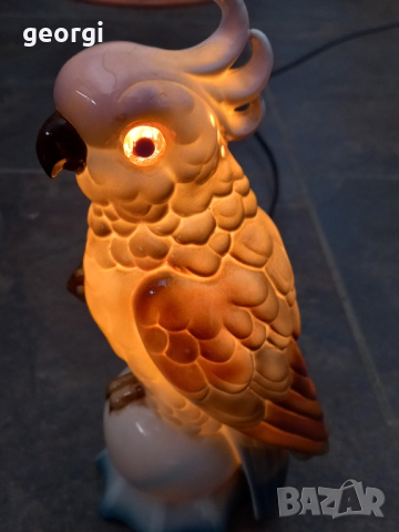 порцеланова нощна лампа папагал, снимка 7 - Настолни лампи - 44909417