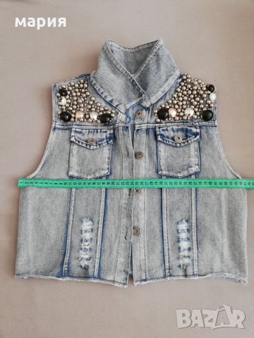 Нов дънков елек л, хл, снимка 1