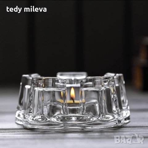 Стилен свещник от огнеопорно стъкло с форми сърца, снимка 5 - Декорация за дома - 44054399