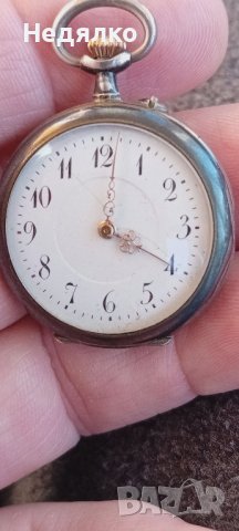 Moesa,швейцарски джобен часовник,сребро,злато,ниело