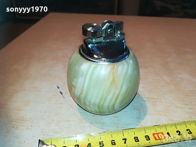 мраморна запалка-внос германия 1005212056, снимка 2 - Антикварни и старинни предмети - 32830177