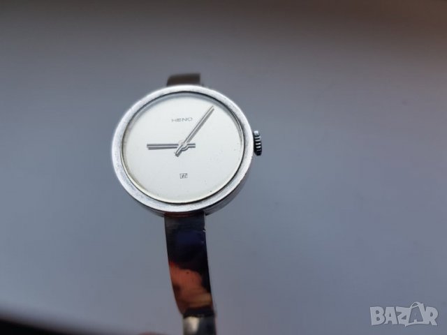 Масивен сребърен дамски швейцарски часовник HENO, снимка 3 - Дамски - 32367425