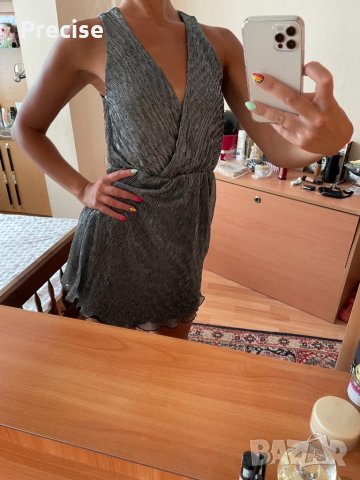 Официална рокля в сребърно, снимка 6 - Рокли - 33632536