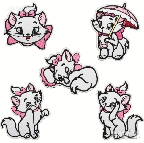 Коте Мари Marie Cat апликация за дреха дрехи самозалепваща се
