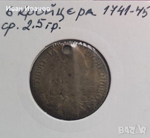 6 кройцера , Австрия. Период 1741- 1745., снимка 1