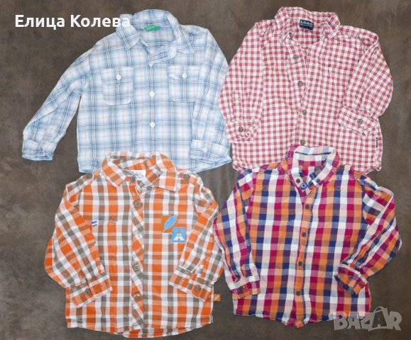 Интересни ризи за момче 80 см и 86 см Benetton и др., снимка 2 - Бебешки блузки - 35328084