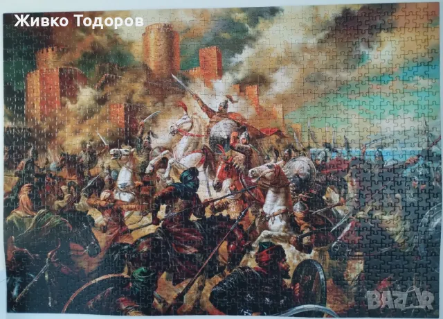 СГЛОБЕН ПЪЗЕЛ - Black Sea Premium от 1000 части - Хан Тервел разгромява арабите, Васил Горанов 