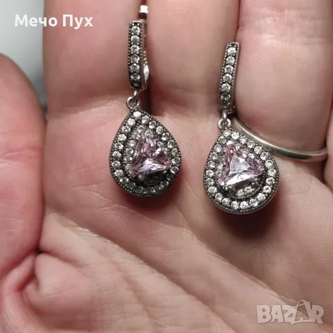 Сребърни обеци (159), снимка 4 - Обеци - 48349800