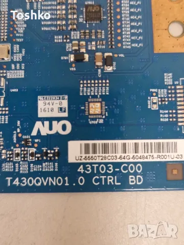 TCON BOARD 43T03-C00 T430QVN01.0 CTRL BD Panel CX500DLEDM, снимка 2 - Части и Платки - 47524578
