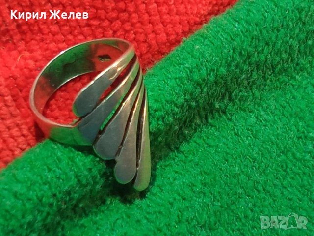 КРАСИВ ВИНТИДЖ СРЕБЪРЕН АРТ ПРЪСТЕН СРЕБРО 925 РЪЧНА МАЙСТОРСКА ИЗРАБОТКА 27330, снимка 3 - Пръстени - 36870759
