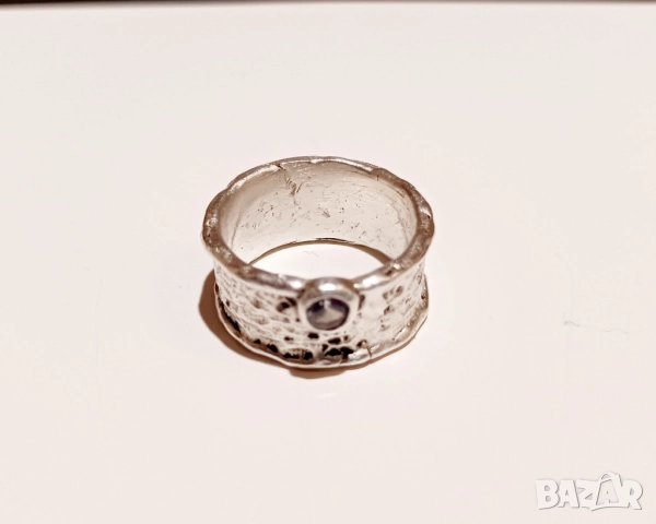 Сребърен пръстен с 1 цирконий