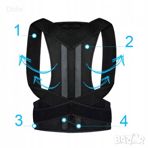 Коректор за гръб с регулируеми презрамки, унисекс, снимка 5 - Фен артикули - 39044369
