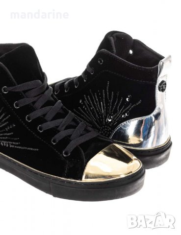 ПРОМО 🍊 GUESS № 36 🍊 Дамски кецове BLACK “GOLD & SILVER” нови с кутия, снимка 9 - Кецове - 33448698