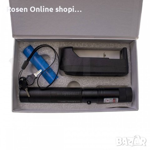 Нов Мощен зелен лазер със заключване, Акумулаторна батерия и зарядно, снимка 6 - Къмпинг осветление - 43988423