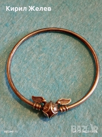 Сребърна гривна Pandora Moments Harry Potter със закопчалка златен снич 30847, снимка 7 - Гривни - 52918610