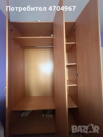 Гардероб трикрилен, снимка 3 - Гардероби - 53496586