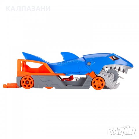 HOT WHEELS TRUCKS Shark Bite™ Акула автовоз за 5 колички GVG36, снимка 3 - Коли, камиони, мотори, писти - 38000416