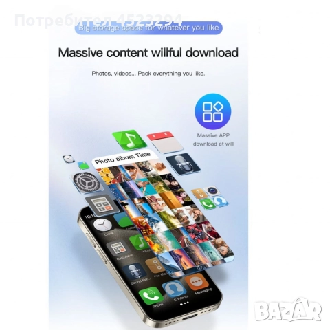 Мини смартфон, 3G WCDMA, снимка 7 - Други - 52617458