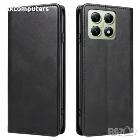 Калъф тефтер флип bSmart Magnetic Book страничен, За Xiaomi 15, Черен