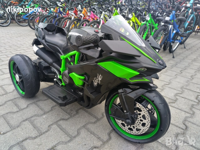 KAWASAKI акумулаторен мотор NINJA черен, снимка 6 - Детски велосипеди, триколки и коли - 53569680