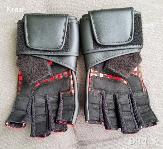 Унисекс фитнес ръкавици RDX - червени/черни - размер S, снимка 2 - Фитнес уреди - 51951085