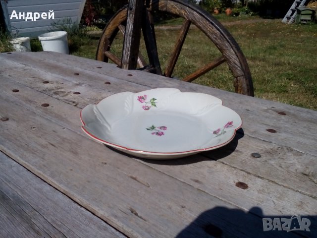 Стара порцеланова чиния,плато #4, снимка 2 - Антикварни и старинни предмети - 26944655