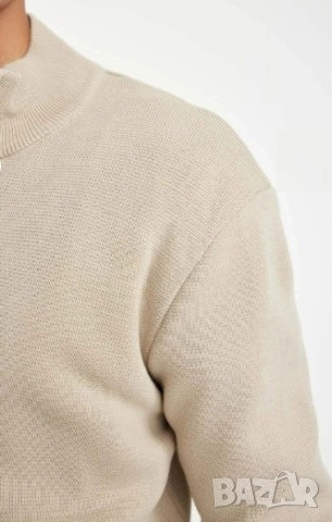 Мъжка жилетка с цип Defacto, снимка 5 - Суичъри - 52632368