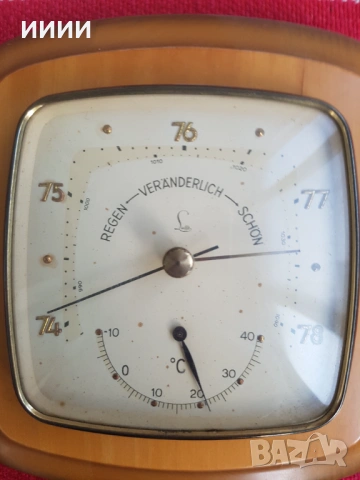 Немски барометър с термометър