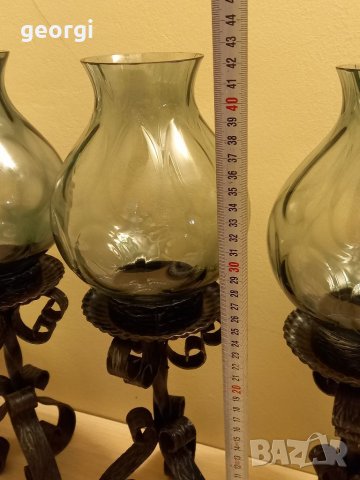 Свещници от ковано желязо , снимка 6 - Декорация за дома - 35372500