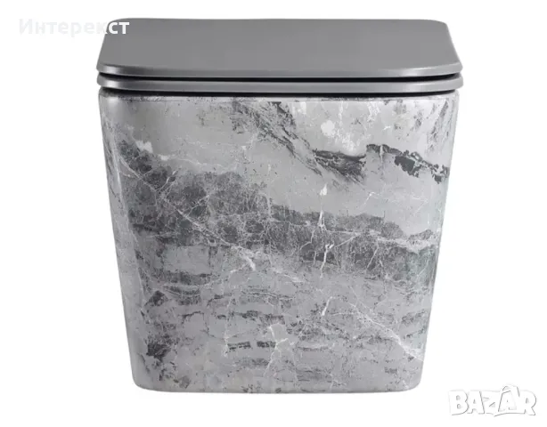 Луксозна тоалетна чиния с мраморен дизайн, снимка 3 - Други - 49122618