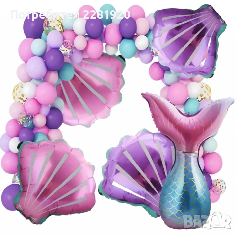Комплект балони – 97 елемента за приказна декорация, снимка 2 - Декорация за дома - 52849834