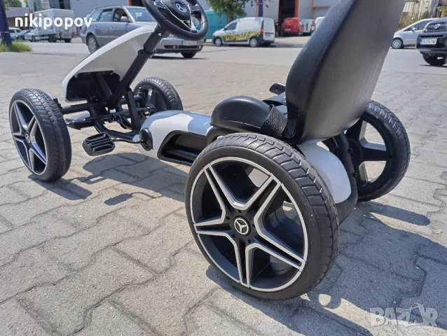 MERCEDES Картинг Mercedes Benz Go Kart EVA бял, снимка 8 - Коли, камиони, мотори, писти - 47876702