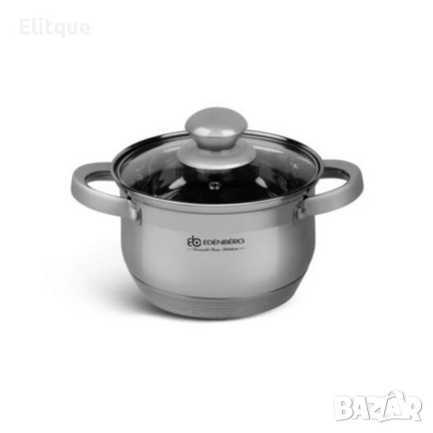 Комплект съдове за готвене EDENBERG EB-4010 - сет от 12 части с многослойно дъно, снимка 6 - Други - 53389291
