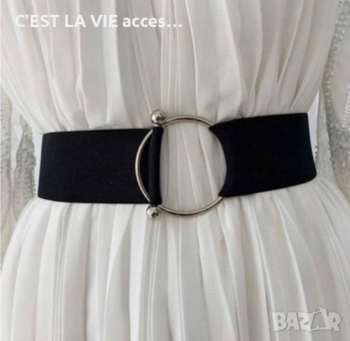 🎀Elastic black belt with loop🎀, снимка 1 - Колани - 37326930