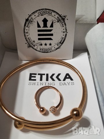 Бижута от стомана в цвят розово злато , снимка 3 - Обеци - 43946316