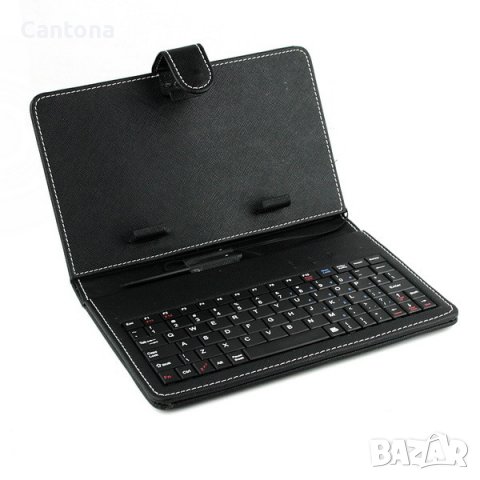Кожен калъф - клавиатура за Таблет PC - 7" с micro USB, снимка 2 - Друга електроника - 39225718