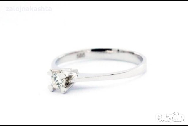 Нов Златен пръстен с брилянт-1,74гр/14кр, снимка 4 - Пръстени - 40293204