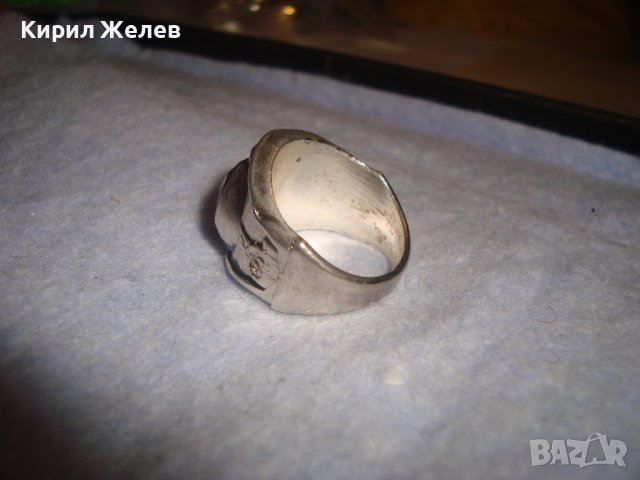 АРИСТОКРАТИЧЕН ПОСРЕБРЕН СКЪПОЦЕНЕН ВИНТИДЖ АРТ ПРЪСТЕН БЛАГОРОДНА СТОМАНА с ФАСЕТИРАН ГРАНАТ 27594, снимка 8 - Пръстени - 37442865