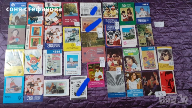 Колекция календарчета по години , снимка 2 - Колекции - 52119566