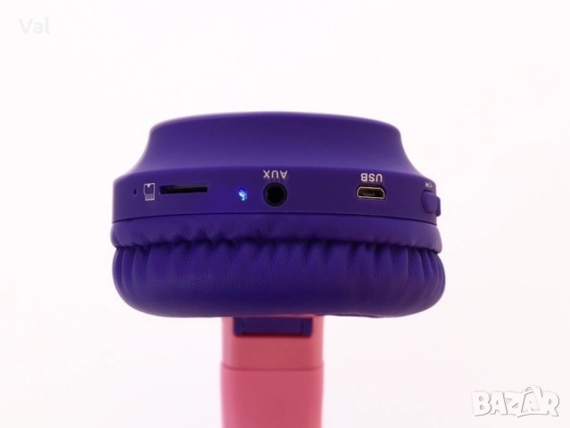 Безжични Bluetooth слушалки с котешки уши за деца- BT-023C-EP9