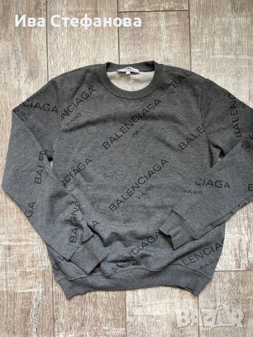 Balenciaga  Balenciaga нова спортна сива блуза Баленсиага , снимка 10 - Спортни дрехи, екипи - 43051733