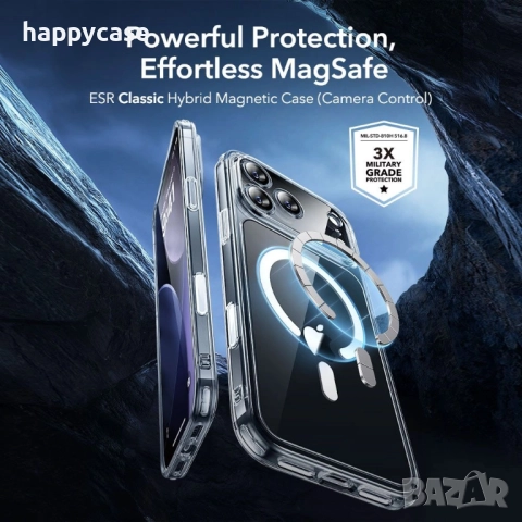 Apple iPhone 17 / Pro / Max / Air / ESR 360° Classic Hybrid HaloLock MagSafe кейс калъф с протектор, снимка 9 - Калъфи, кейсове - 52055049
