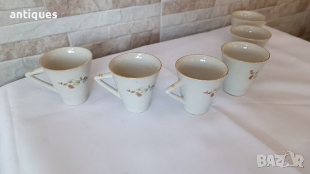 Комплект 6 броя чаши за кафе - Български порцелан от соц-а, снимка 6 - Чаши - 43984545