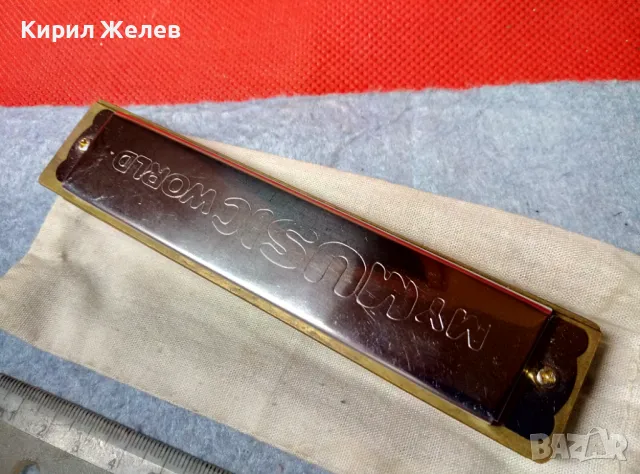 MY MUSIC WORLD Стара УСТНА ХАРМОНИКА КОЛЕКЦИОНЕРСКИ РЯДЪК МОДЕЛ с КАЛЪФЧЕ 48334, снимка 4 - Антикварни и старинни предмети - 47561540